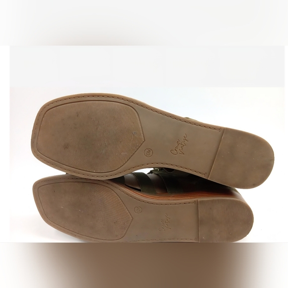 Crown Vintage Steralla gladiator sandal in an olive green faux suede 10M - Picture 3 of 7